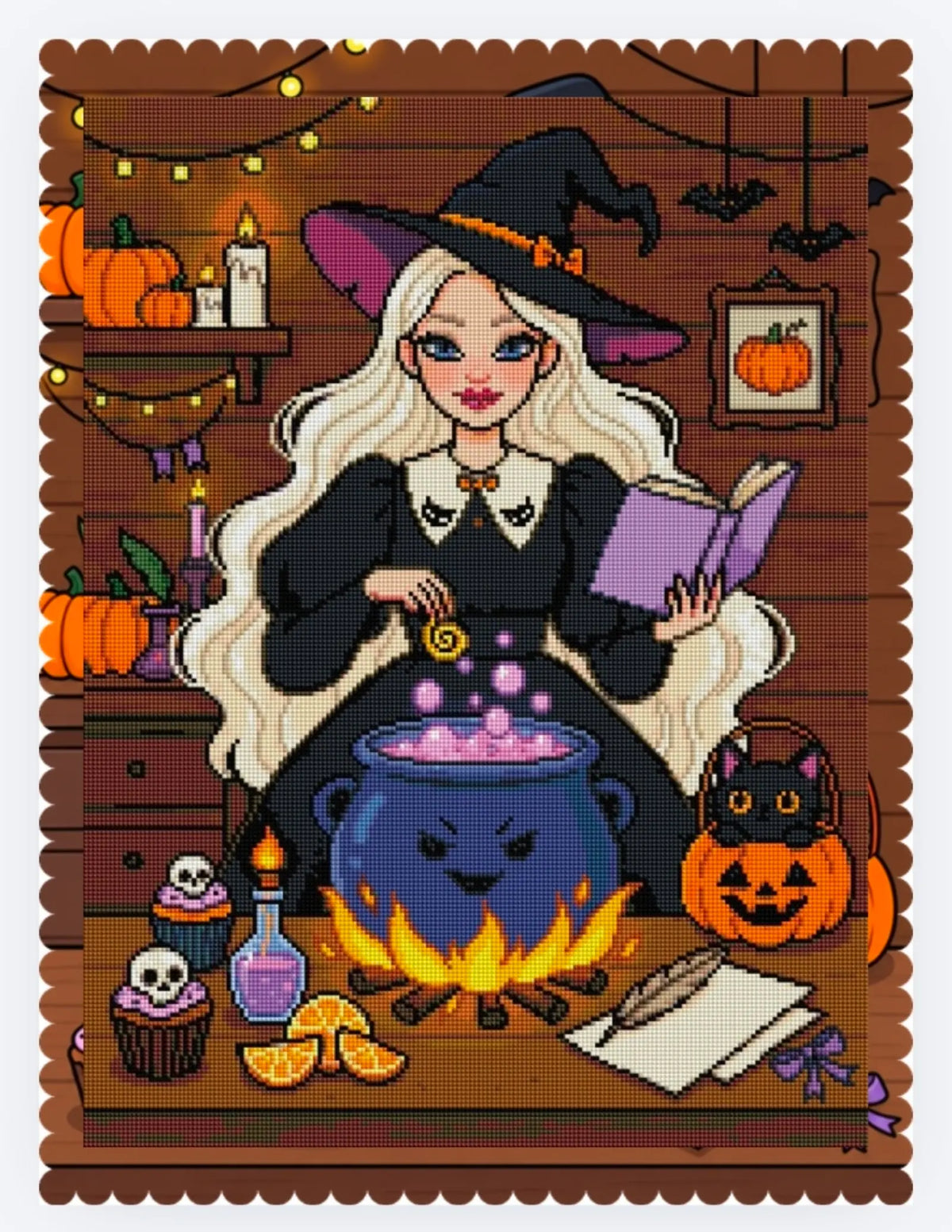 Bubbling Spells & Whiskers | Diamond Painting