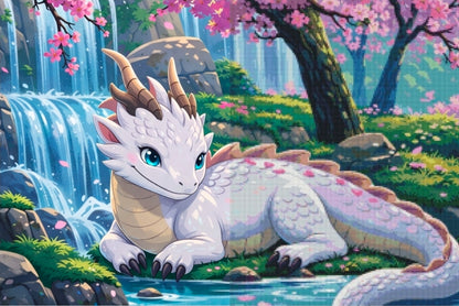 Blossom Spring Dragon (FD+Crystal) 75×50cm 🔘🔲