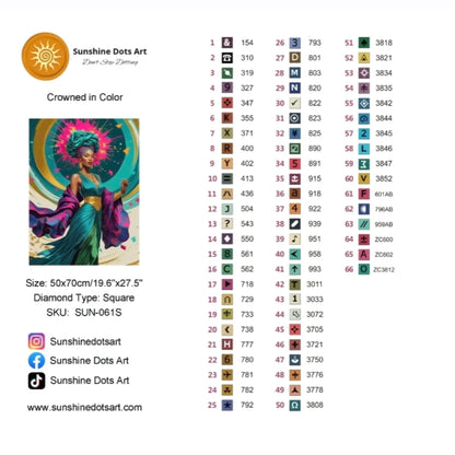 Crowned in Color (FD+AB) 50x70cm 🔘🔲