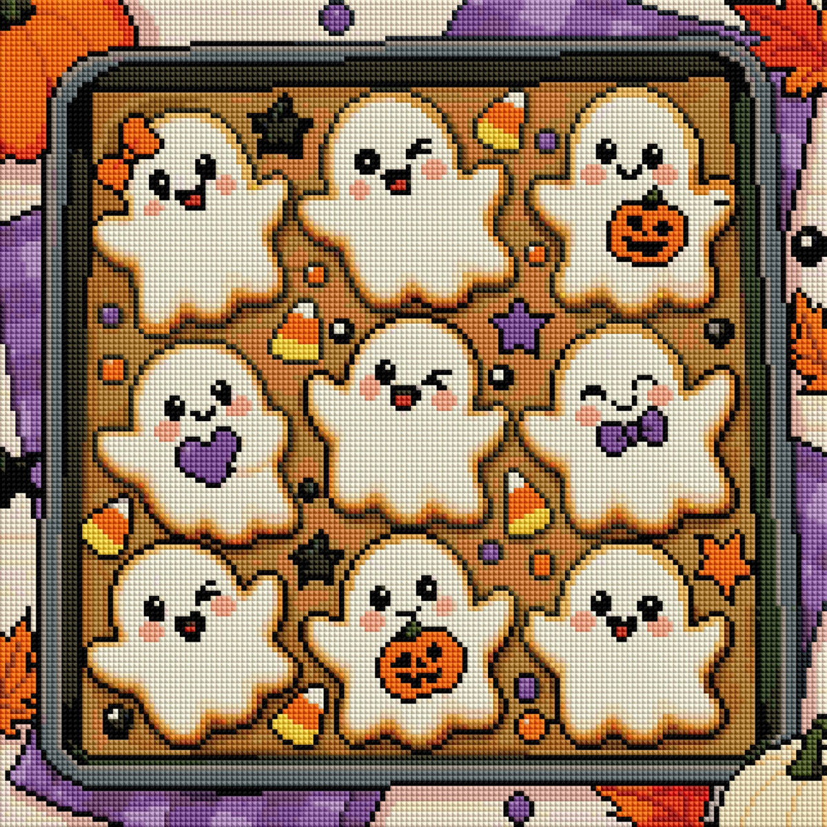 Boo-tiful Bakes (FD+AB) 40x40cm 🔘🔲 | Diamond Painting Kit