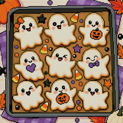Boo-tiful Bakes (FD+AB) 40x40cm 🔘🔲 | Diamond Painting Kit