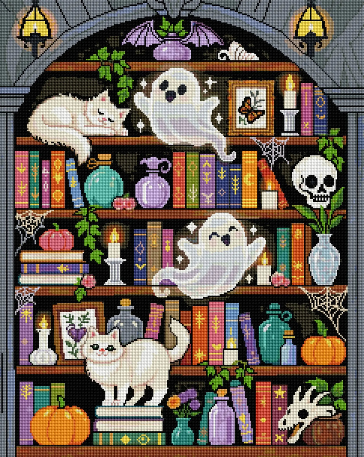 Ghosts in the Stacks (FD+AB) 60x75cm 🔘🔲| Diamond Painting Kit