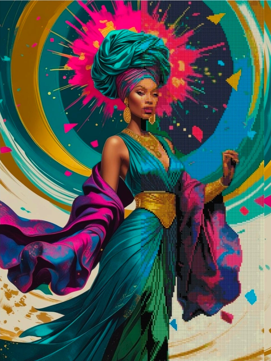 Crowned in Color (FD+AB) 50x70cm 🔘🔲