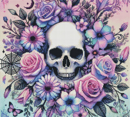 Pastel Skull Garden (FD+AB) 50x45cm 🔘🔲