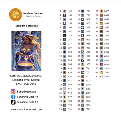 Starlight Sorceress | Diamond Painting