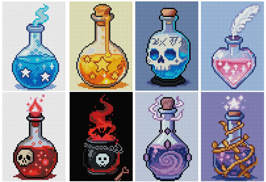MINI – Magical Potion Bottles 12x17cm – 🔲