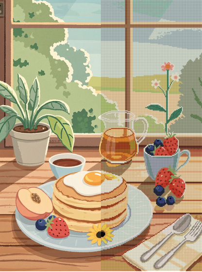 Sunlit Breakfast (FD+AB) 60x80cm 🔘🔲