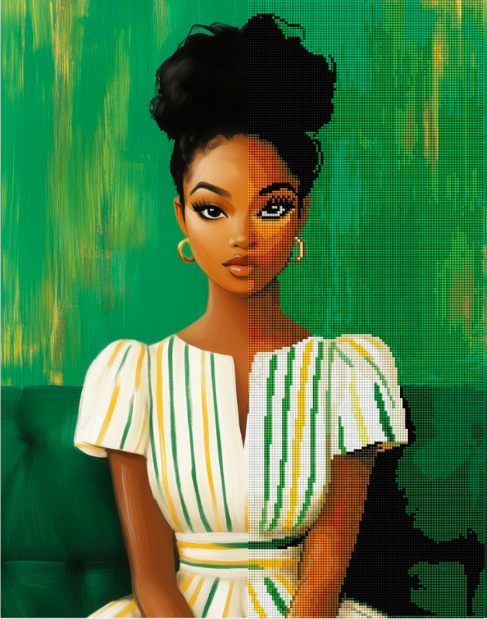 Emerald Elegance | Diamond Painting
