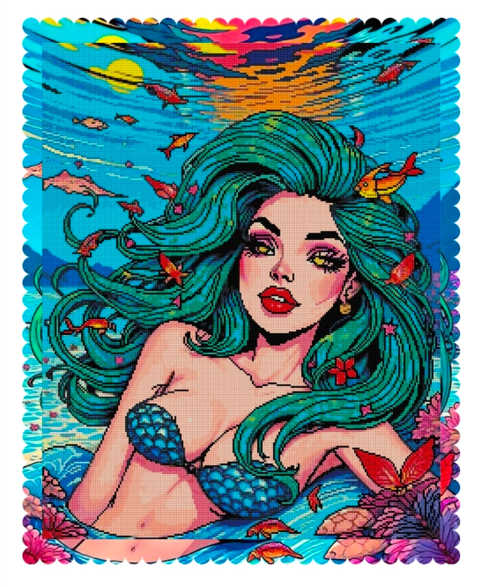 Siren of the Sunset Sea | Diamond Painting