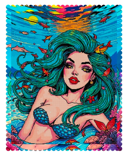 Siren of the Sunset Sea | Diamond Painting