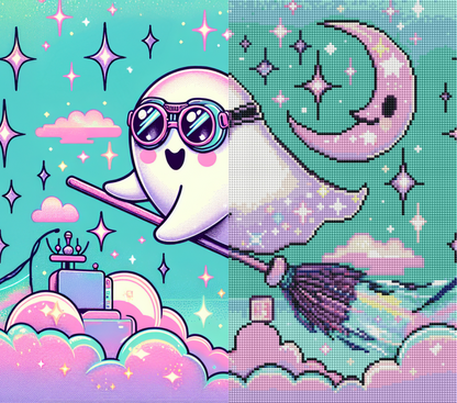 Ghostly Flight (FD+Crystal) 45x40cm 🔘🔲