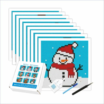 MINI - Christmas Animals (AB+FD) 10x10cm - Square Drills