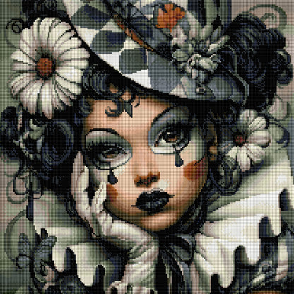 Midnight Harlequin Muse (FD+AB) 50×50cm 🔘🔲