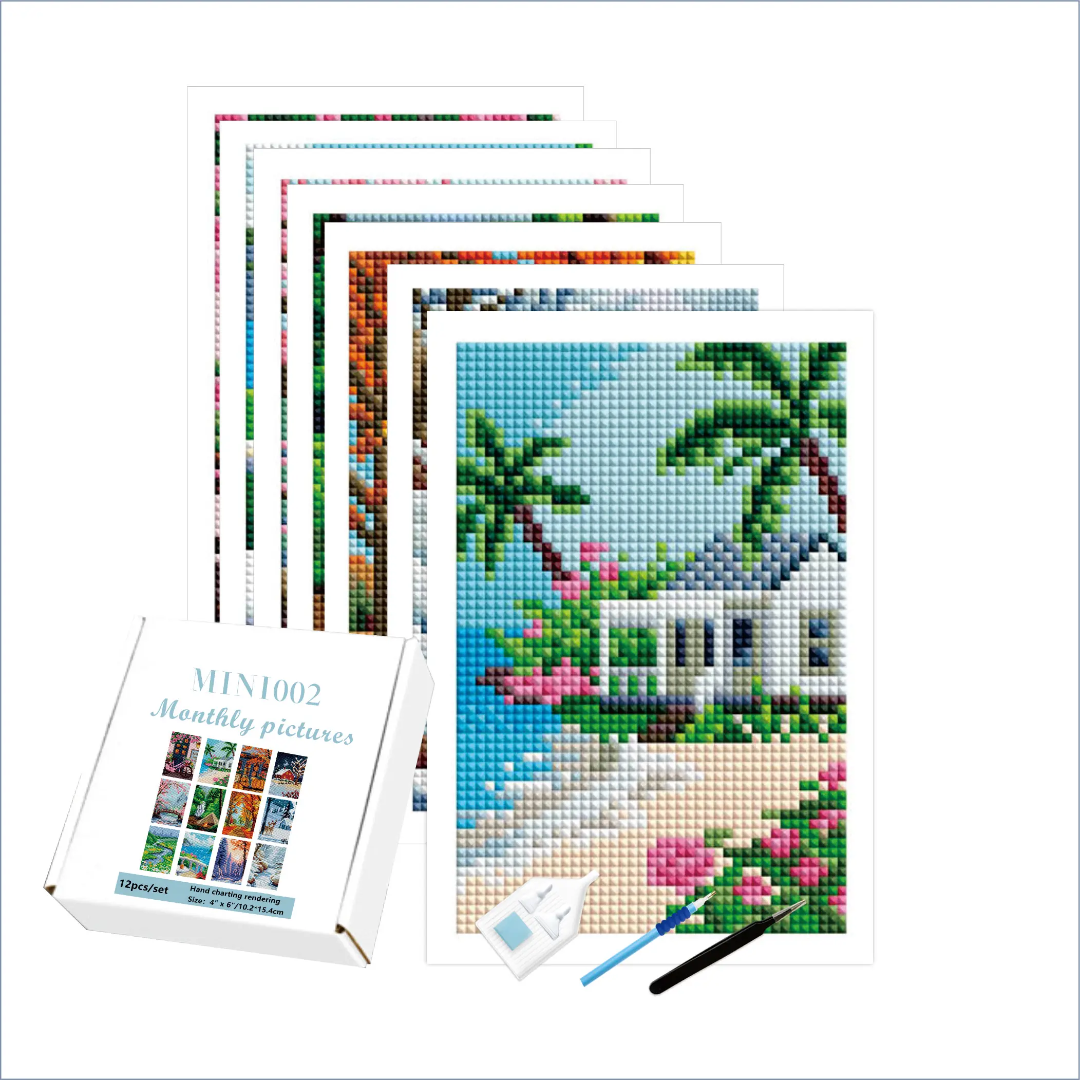 MINI - Months of the Year (AB) 10.2 × 15.4 cm - Square Drills