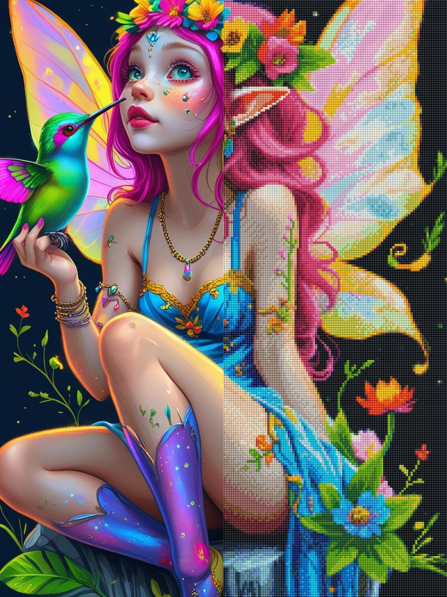 Fairy of the Blooming Dawn (FD+AB) 50x65cm 🔘🔲