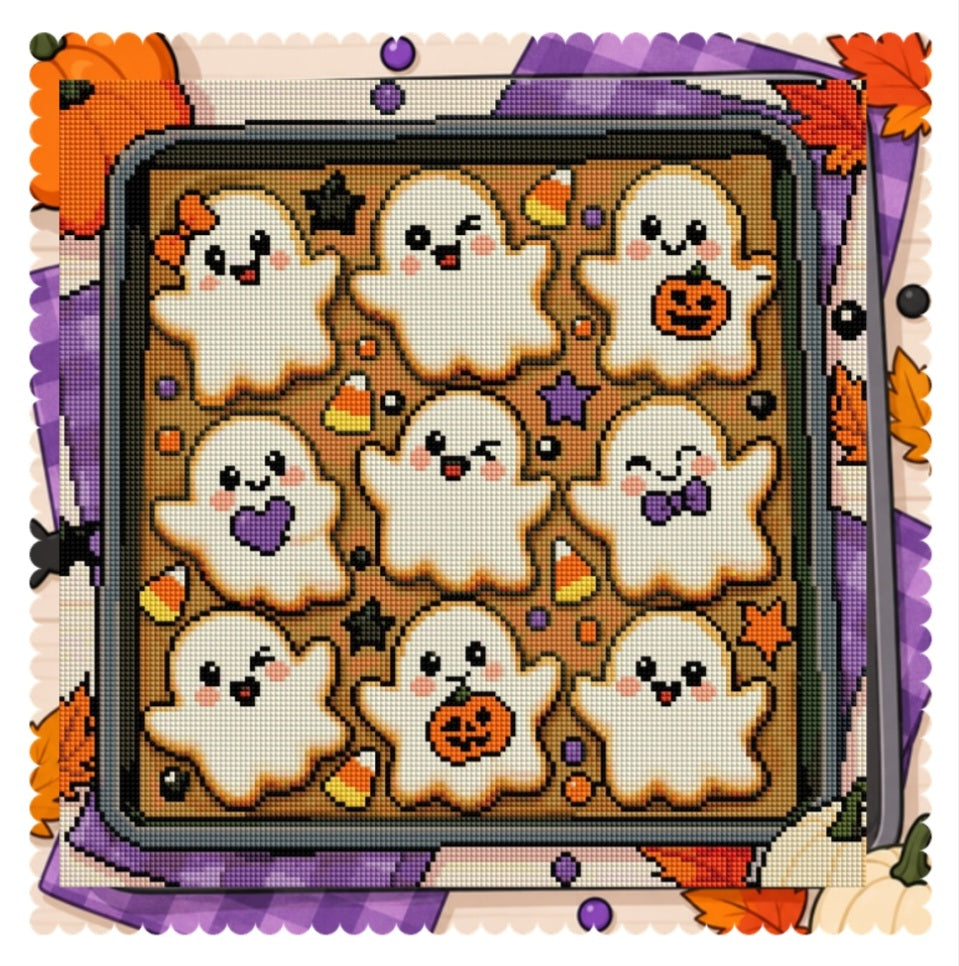 Boo-tiful Bakes (FD+AB) 40x40cm 🔘🔲 | Diamond Painting Kit