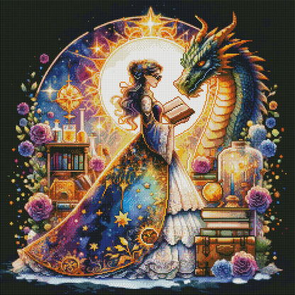 The Alchemist & The Dragon (FD+Crystal) 60x60cm 🔘🔲