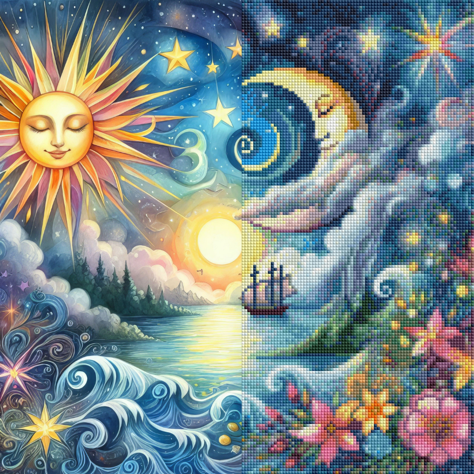 Celestial Voyage (FD+Crystal) 40x40cm 🔘🔲