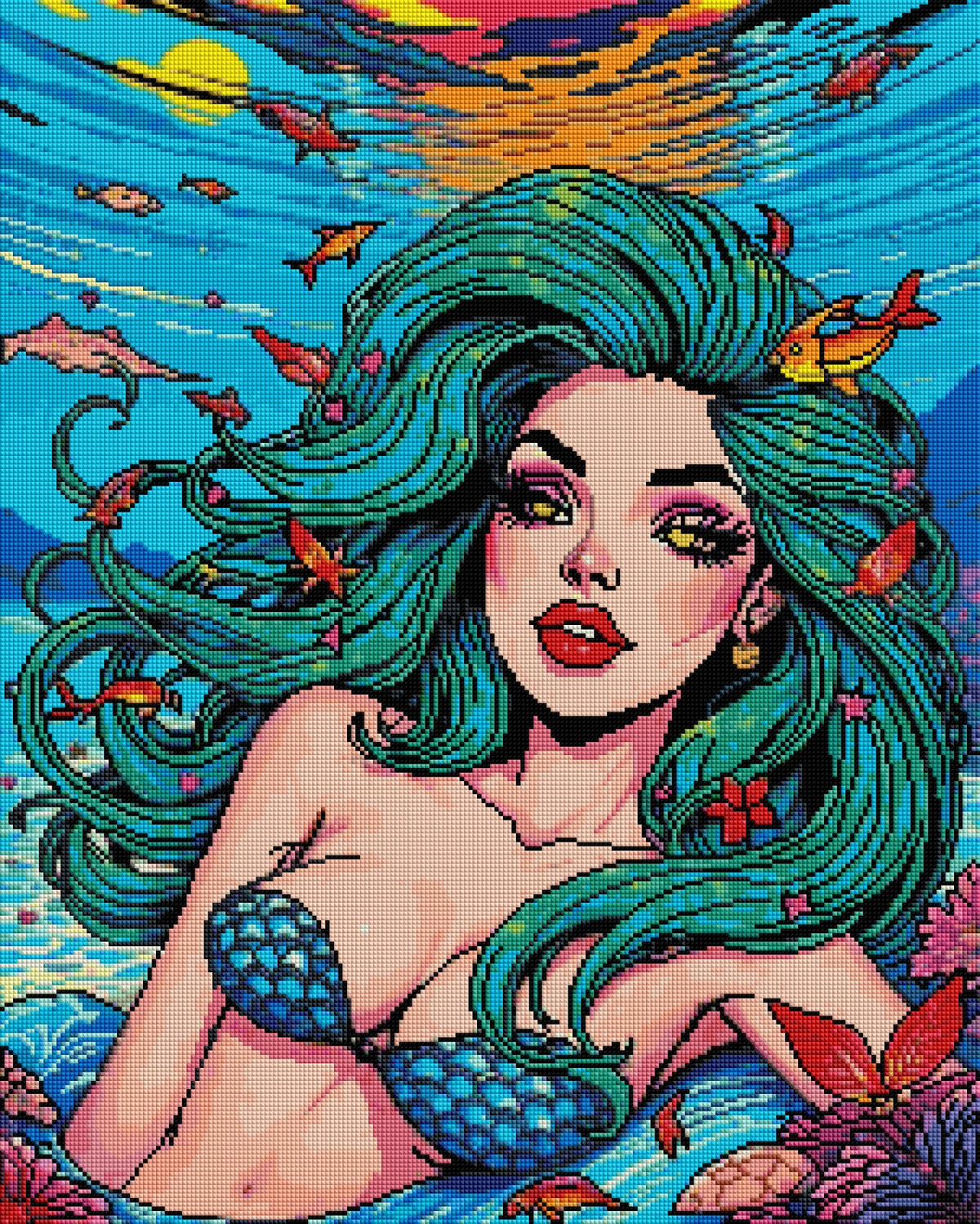 Siren of the Sunset Sea | Diamond Painting