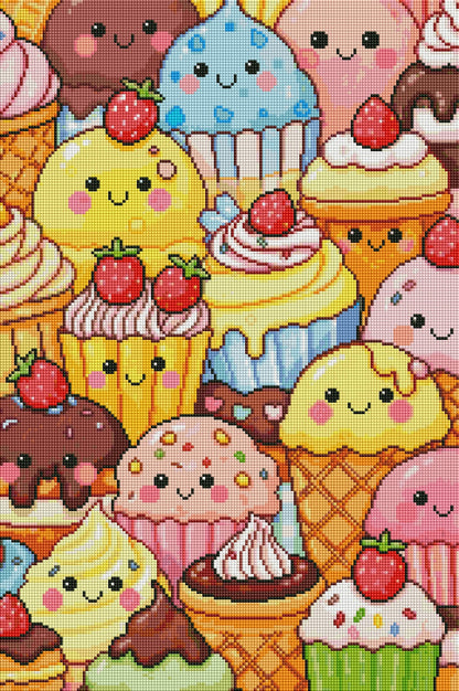 Sweet Treat Parade (FD + AB) 40×60cm 🔘🔲