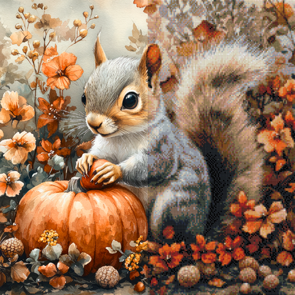 Autumn Acorn Friend (FD+AB) 60x55cm 🔘🔲