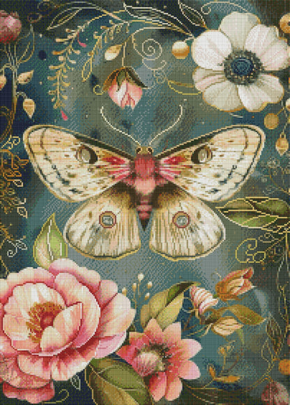 Golden Garden Moth (FD+AB) 50x70cm 🔘🔲