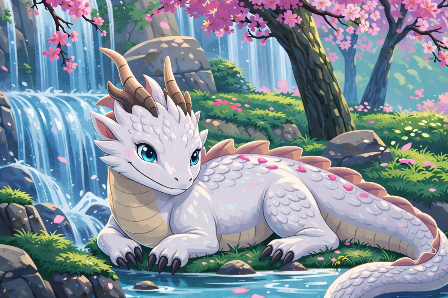 Blossom Spring Dragon (FD+Crystal) 75×50cm 🔘🔲