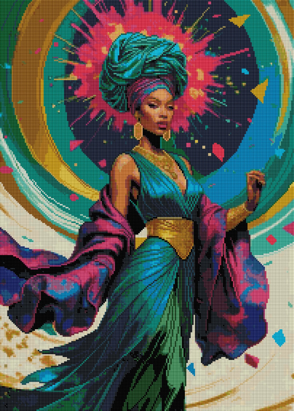 Crowned in Color (FD+AB) 50x70cm 🔘🔲
